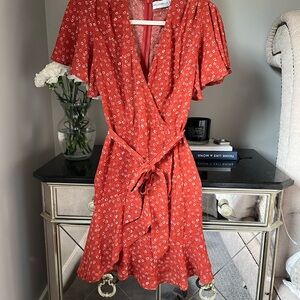 Hello Molly Red Floral Mini Dress